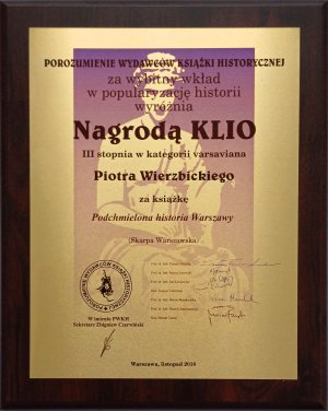 Nagroda KLIO w kategorii varsaviana - Piotr Wierzbicki