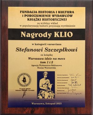 Nagroda KLIO w kategorii varsaviana - Stefan Szczepłek